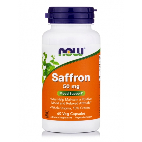 SAFFRON 50 MG 60 VEG CAPSULES-NOW