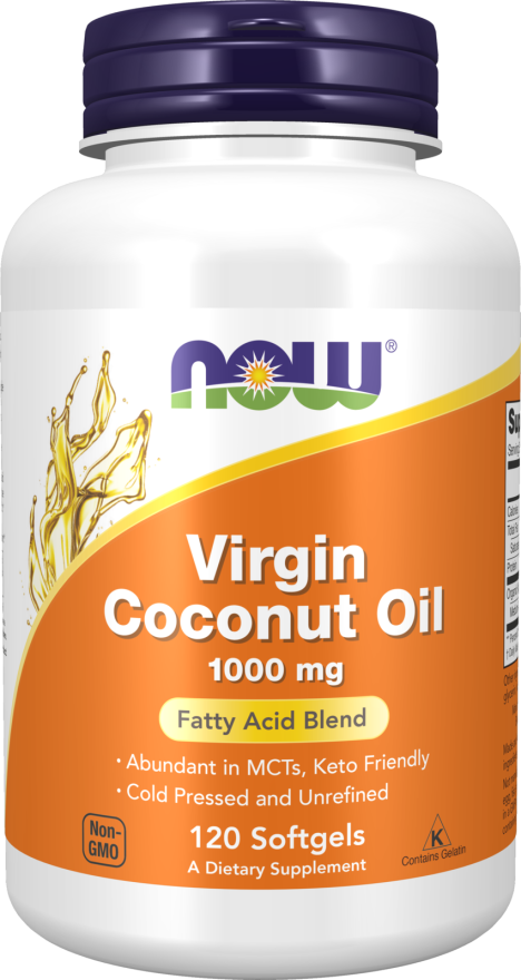 Virgin Coconut Oil 1000 mg 120 Softgels - Now Foods