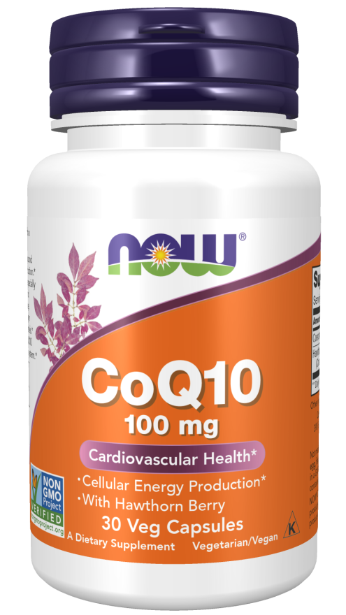 CoQ10 with Hawthorn Berry, 100mg - 30 vcaps - Now Foods