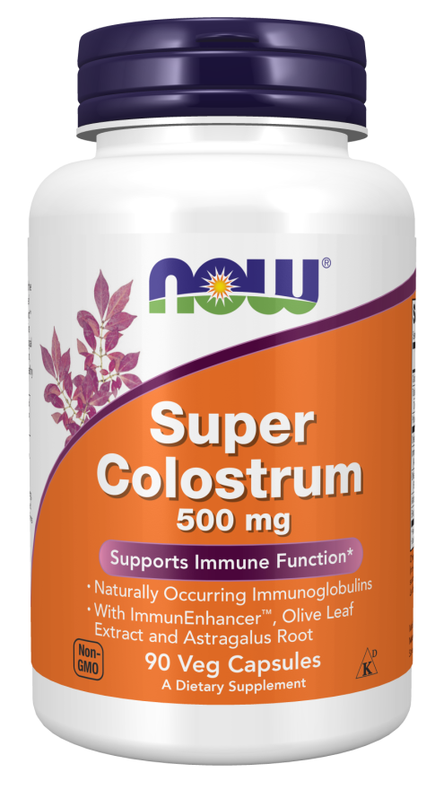 Super Colostrum 500 mg 90 φυτοκάψουλες Πρωτόγαλα - Now