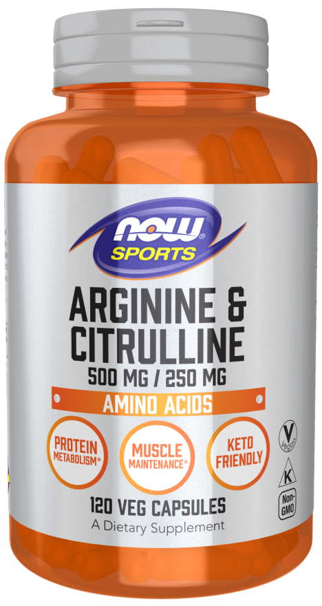 Arginine & Citrulline 500/250 120 φυτοκάψουλες Now