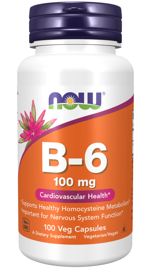 VITAMIN B-6 100 MG  100 CAPSULES-NOW FOODS