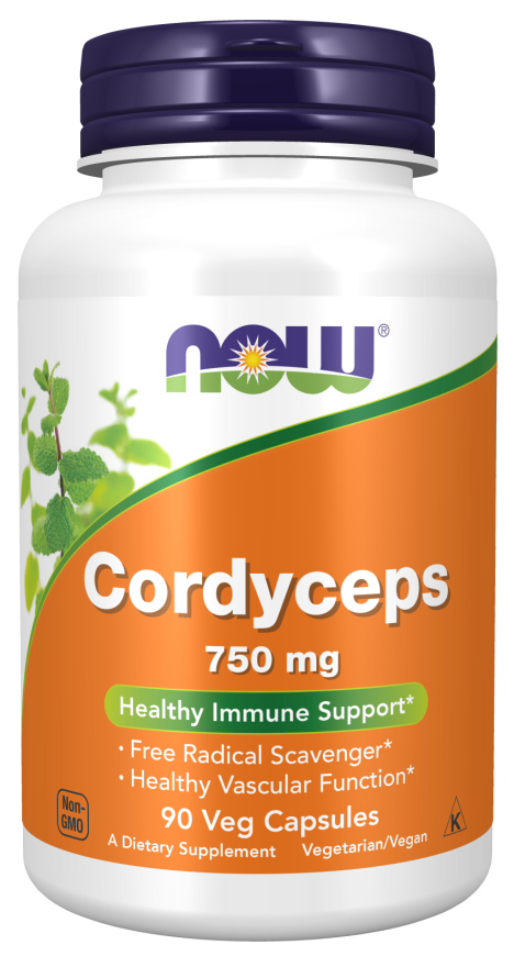 Now Foods Cordyceps Organic 750mg 90 φυτικές κάψουλες