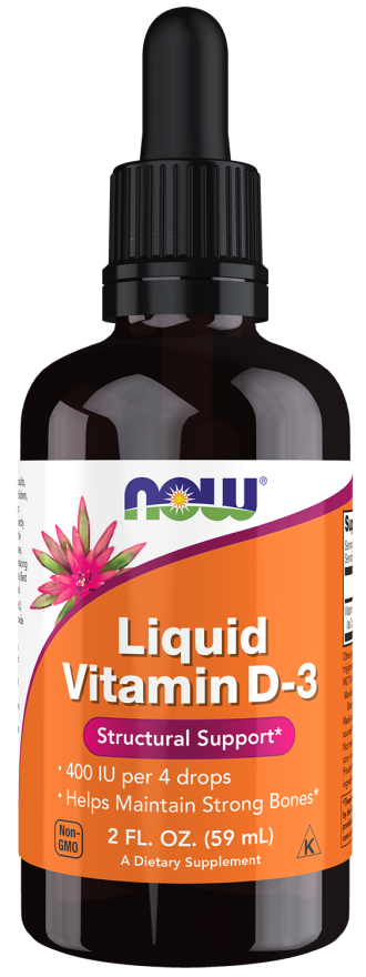 Vitamin D-3 Liquid 400IU 59ml - Now / Βιταμίνη D3