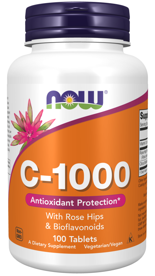 Vitamin C-1000 with Rose Hips & Bioflavonoids - 100 tablets NOW Foods