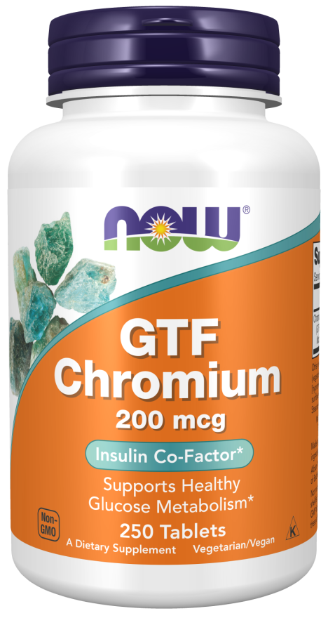 GTF Chromium 200mcg 250 ταμπλέτες - Now