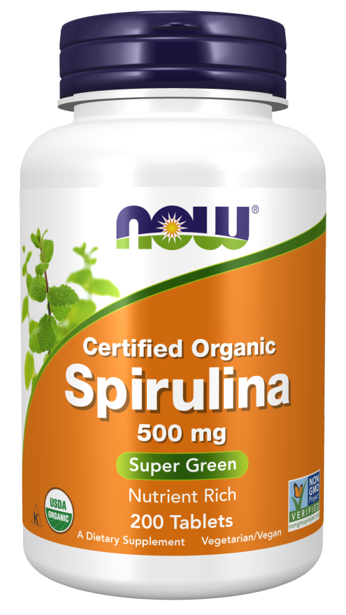 Spirulina 500mg 200 ταμπλέτες - Now / Σπιρουλίνα