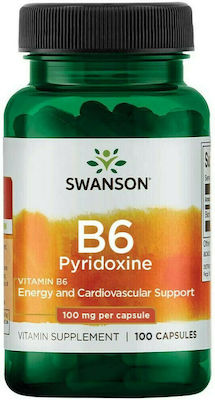 Swanson B6 Pyridoxine 100mg 100 κάψουλες