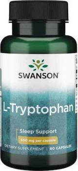 Swanson L-Tryptophan 500mg Συμπλήρωμα για τον Ύπνο 60 κάψουλες