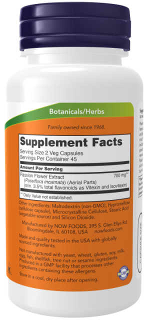 Passion Flower Extract 350 mg 90 vcaps - Now Foods