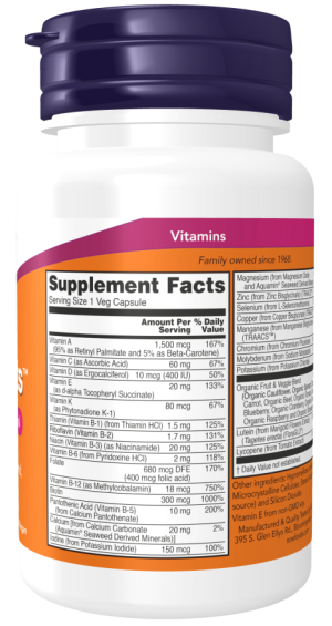 Daily vits 30vcaps-Now Foods