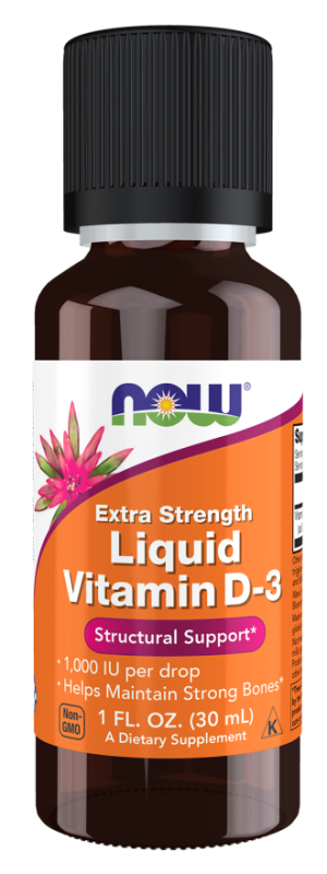 Vitamin D-3 Extra Strength 1000iu Liquid 30 ml - Now Foods