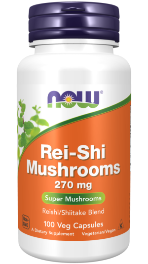 Rei-shi Mushrooms 270mg 100 φυτοκάψουλες - Now