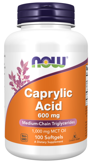 Caprylic Acid 600mg 100 μαλακές κάψουλες - Now