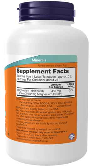 Now Foods Magnesium Citrate 227gr