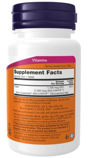 Now Foods Methyl Folate 1000mcg 90tabs