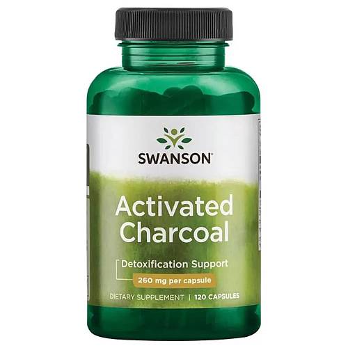 Swanson Activated Charcoal 260mg 120 Caps