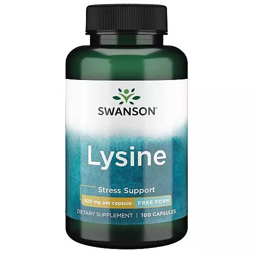 Swanson Free-Form L-Lysine Stress Support 500mg 100 Κάψουλες