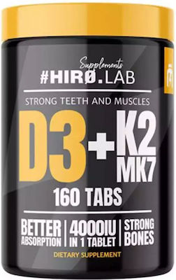 Hiro.Lab D3 + K2 MK7 4000iu 160 ταμπλέτες