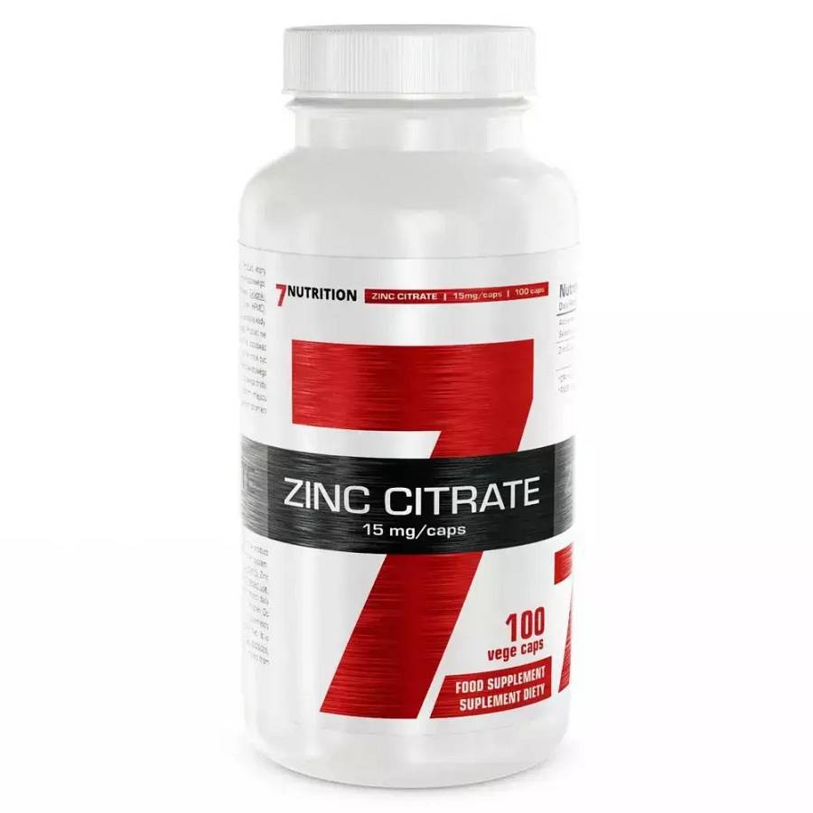 7Nutrition Zinc Citrate 15mg 100 VCaps