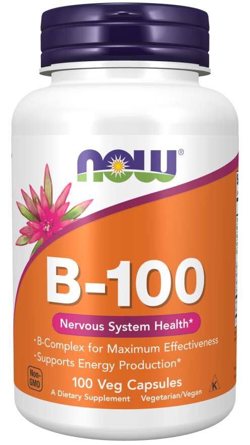 Vitamin B-100, Nervous System Health - 100 vcaps NOW Foods