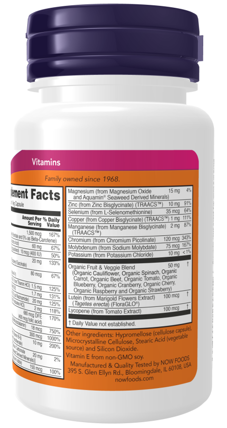 Daily vits 30vcaps-Now Foods