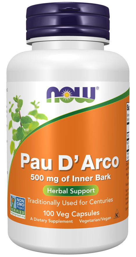 Pau DArco 500mg 100 φυτοκάψουλες - Now