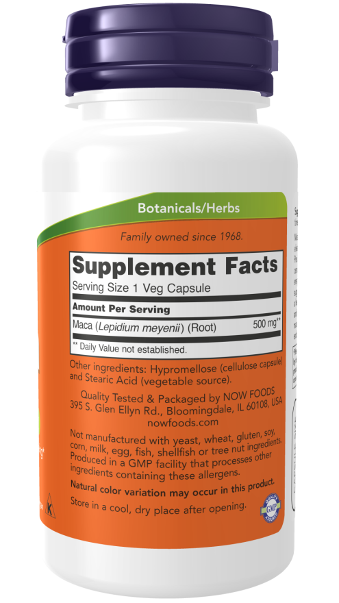 Maca 500mg 100 φυτοκάψουλες - Now