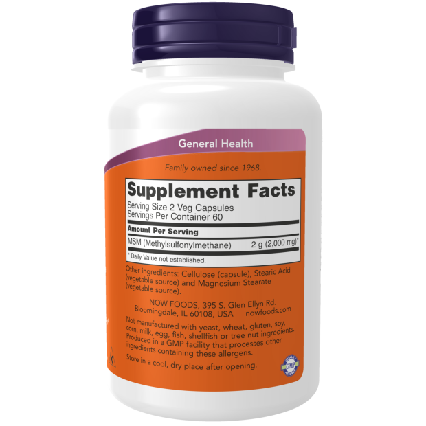 Now - MSM 1000mg 120 vcaps