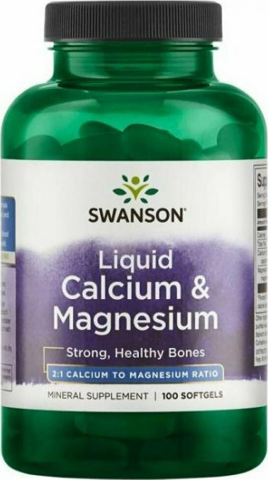 Swanson Liquid Calcium & Magnesium 100 softgels