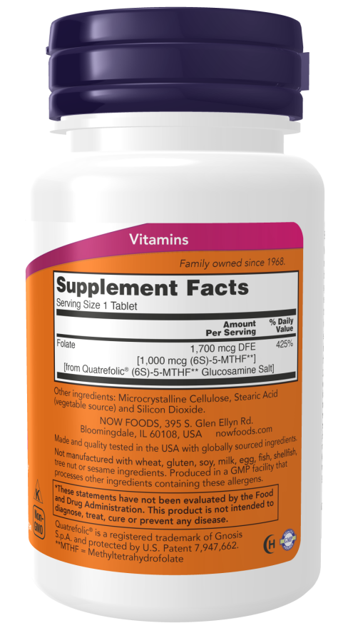 Now Foods Methyl Folate 1000mcg 90tabs