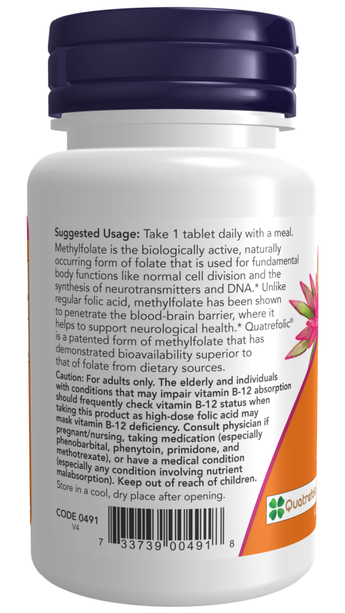 Now Foods Methyl Folate 1000mcg 90tabs
