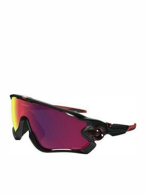 Oakley Jawbreaker Prizm Road Ανδρικά Γυαλιά Ηλίου με Μαύρο Κοκκάλινο Σκελετό και Μωβ Καθρέφτη Φακό OO9290-20