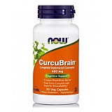 CurcuBrain 400 mg 50 Veg Capsules - Now Foods