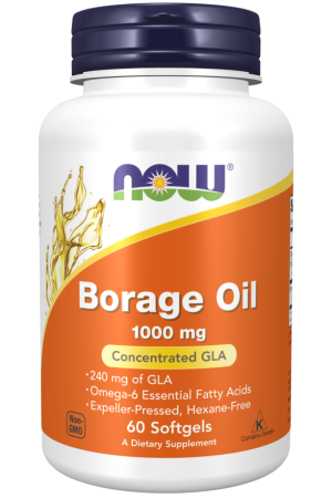 Borage Oil 1000mg 60 μαλακές κάψουλες - Now / Λιπαρά Οξέα