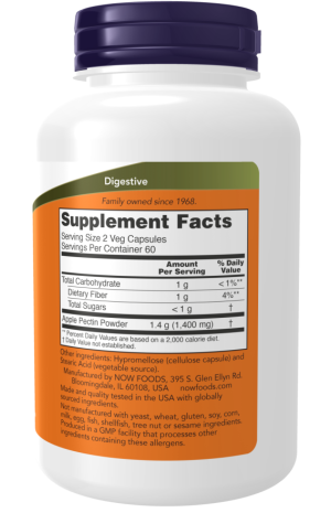 Apple Pectin 700 mg 120 caps - Now Foods
