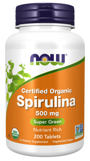 Spirulina 500mg 200 ταμπλέτες - Now / Σπιρουλίνα