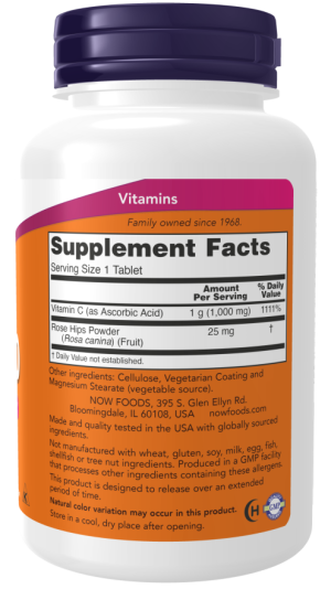 Vitamin C-1000 Sustained Release 100 Tablets - Now / Βιταμίνη C αργής αποδέσμευσης
