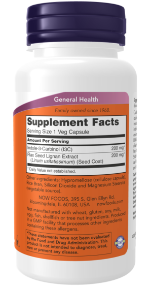 Indole-3-Carbinol (I3C) 200mg 60 φυτοκάψουλες - Now