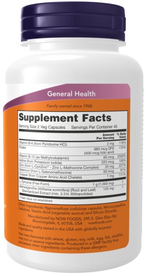 Now Foods Thyroid  Energy 90 φυτικές κάψουλες