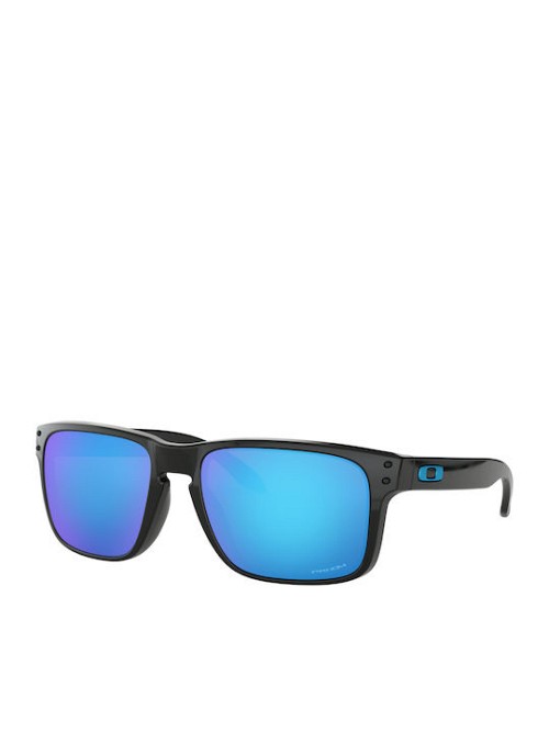 Oakley Holbrook Ανδρικά Γυαλιά Ηλίου με Μαύρο Κοκκάλινο Σκελετό και Μπλε Καθρέφτη Φακό OO9102-F5