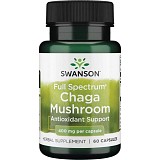 Swanson Full Spectrum Chaga Mushroom 400mg 60 κάψουλες