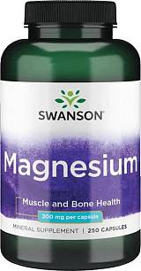 Swanson Magnesium Oxide 200mg 250 κάψουλες