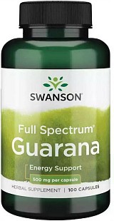 Swanson Full Spectrum Guarana 500mg 100 κάψουλες