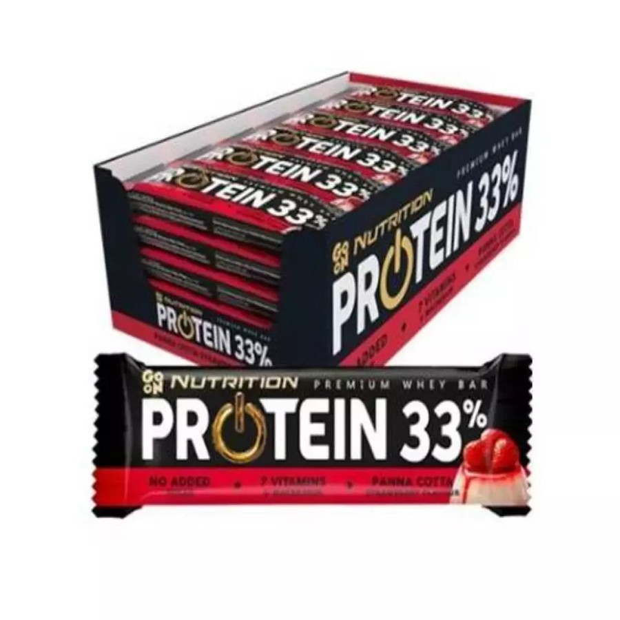 Go On Nutrition Premium Whey Μπάρες με 33% Πρωτεΐνη & Γεύση Panna Cotta 25x50gr