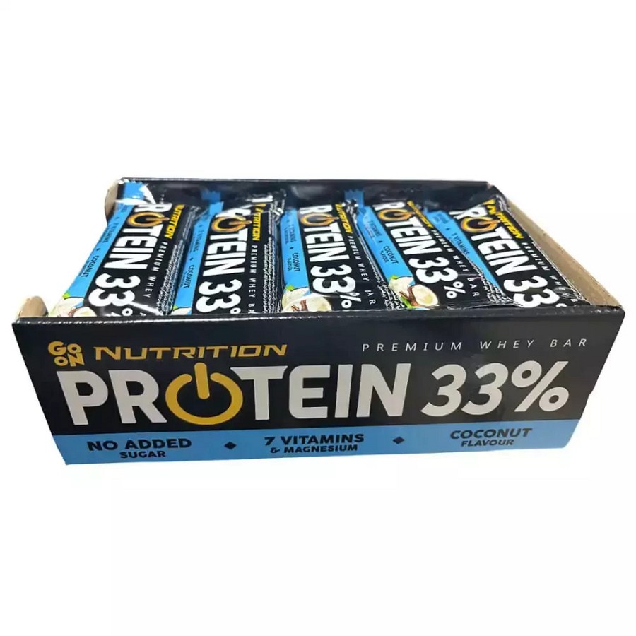 Go On Nutrition Premium Whey Μπάρες με 33% Πρωτεΐνη & Γεύση Coconut 25x50gr