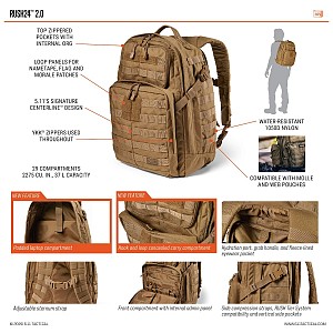 5.11 Σακίδιο Tactical  RUSH24™ 2.0